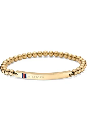 Tommy Hilfiger Jewelry Bracelet pour Femme en Jaune avec une Plaque Gravée - 2700787