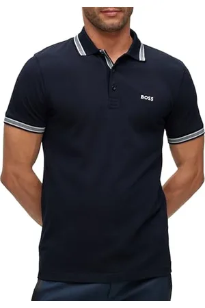 HUGO BOSS BOSS Hommes Paddy Polo en Coton Biologique avec Logos Contrastants