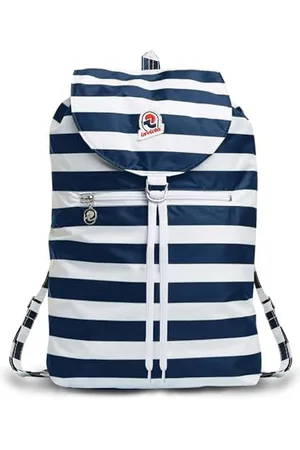 Invicta Sac à Dos, Vintage Next; Minisac Sac à Dos à Cordon de Serrage, Sac à Dos Décontracté, Unisexe, Taille Unique 8 L, pour les Escapade & les Loisirs, avec Ceinture de Hanche Bleu/Blanc