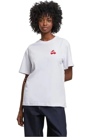 miss tee Mst260-heart Cherries EMB Tee T-Shirt, Blanc, S Hommes