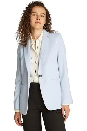 Tommy Hilfiger Blazer Femme Core Regular Fit, Bleu (Breezy Blue), 40