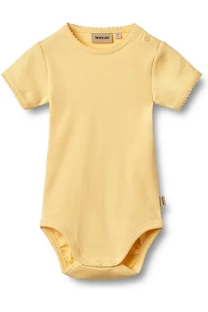 WHEAT Fille Rib Body Barboteuse S/S Lace Elisa GOTS certifié