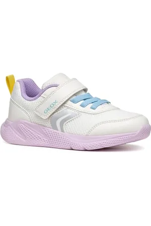 Geox J SPRINTYE Girl B Basket, White/Lilac, 31 EU