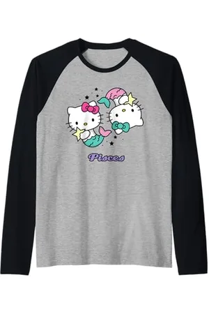 Hello Kitty Signe astrologique Poissons Manche Raglan
