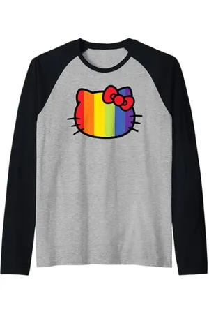 Hello Kitty Gay Pride Arc-en-ciel Manche Raglan