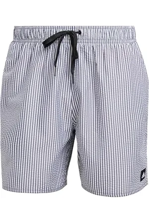 adidas Homme Stripey Classics Swim Shorts Short Length, Legend Ink/White, XS