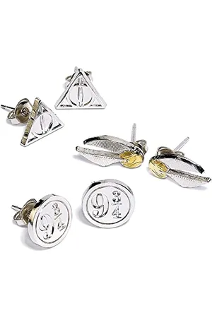 The Carat Shop HARRY POTTER Symbols Damen-Ohrringe-Set, Silberfarben, único, Zinc Synthétique, Sans pierre précieuse