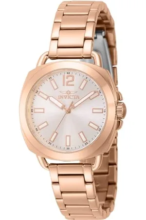 Invicta Wildflower 46347 Montre Femme - Entanche - Analogique - Mouvement à Quartz - Acier Inoxydable avec Cadran Argent - 32mm