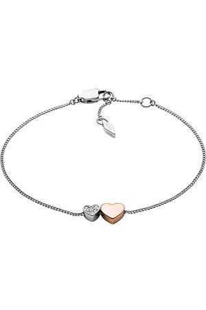 Fossil Bracelet Pour Femmes Motifs Vintage, 16.5 Cm + 0.4 Cm Bracelet En Acier Inoxydable Argenté, JF03095998