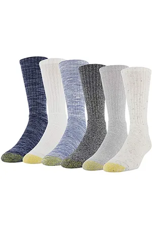 Gold Toe Harrington Crew Chaussettes multipaires, , L (Lot de 6) Homme