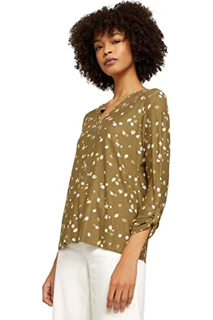 TOM TAILOR 1030417 Manches Longues avec Imprimé Intégral Femme , ,M