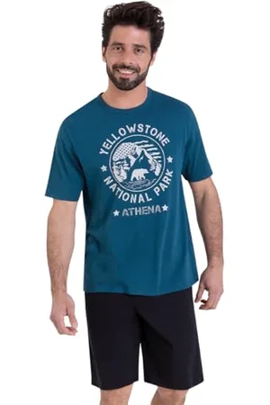 ATHENA Ecopack Serigraphie 7O70 Ensemble de Pijama, , M Homme