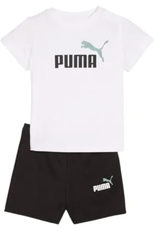 PUMA MINICATS ESS Tee and Shorts Set INF, Trajes de punto Mixte bébé, White