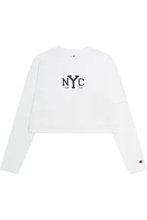 Champion Long Sleeve Crewneck T-Shirt Tricot, , L Femme