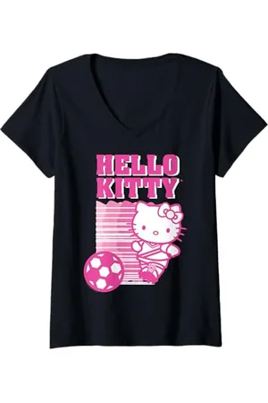 Hello Kitty Femme Soccer T-Shirt avec Col en V