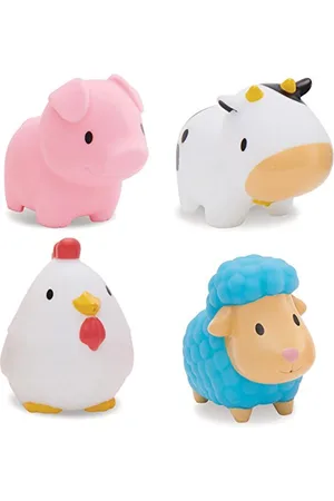 Munchkin Farm Squirters Baby Bath Toy | Bath Toys for Children and Toddlers | Baby Essentials | Baby Bath Toys & Shower Toys for Children | 4 Pack | Farm