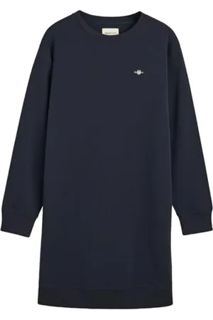 GANT Robe Sweat à col en C avec Bouclier, , XXL Femme
