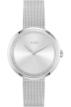 HUGO BOSS Montre Analogique à Quartz pour Femme avec Bracelet milanais en Acier Inoxydable é - 1502546