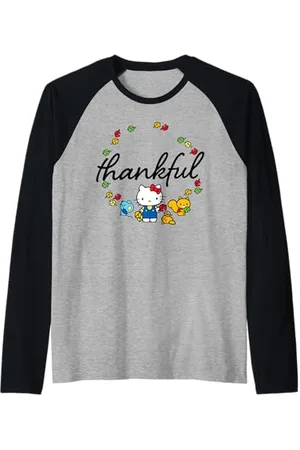 Hello Kitty Bonjour Kitty Thankful Manche Raglan