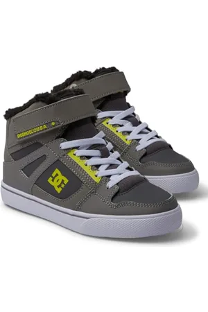 Dcshoes Pure High-Top WNT EV Basket, Grey/Grey/Green, 37 EU