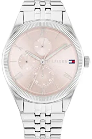 Tommy Hilfiger Montre Analogique Multifunction à Quartz pour Femme avec Bracelet en Acier Inoxydable Argenté - 1782590
