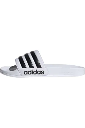 adidas Mixte Adilette Shower Slides TOBOGGANS, Cloud White/Core Black/Cloud White, 37 EU