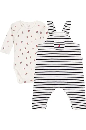 Petit Bateau A0BBZ Ensemble Salopette, , 6 Mois Mixte bébé