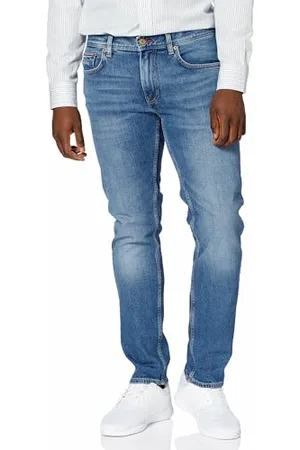 Tommy Hilfiger Jean Homme Core Straight Denton Stretch, Bleu (Boston Indigo), 31W / 32L