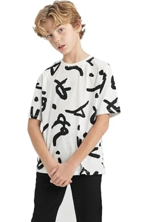 DeFacto T-shirt garçons - T-shirt de haute qualité et tendance pour garçons - T-shirt enfants garçons