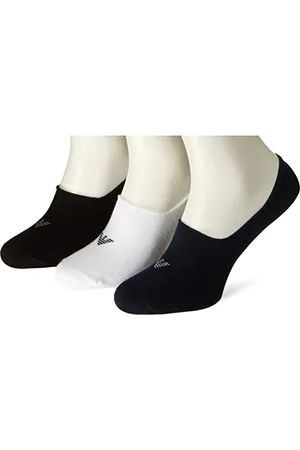 Emporio Armani 3-Pack Footie Socks Casual Lot de 3 Paires de Chaussettes Invisibles, , L/XL pour des Hommes