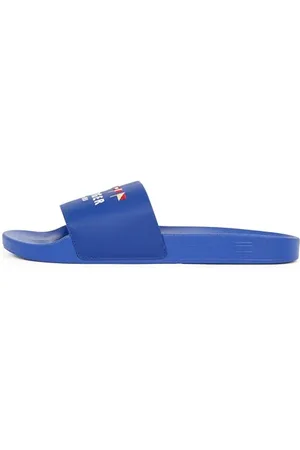 Tommy Hilfiger Claquettes Homme Flags avec Logo, Bleu (Wedge Blue), 43