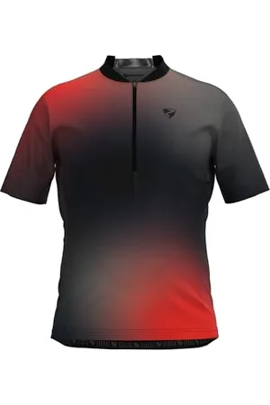 Ziener NEMIC Maillot de Cyclisme/Maillot de Cyclisme pour Homme – VTT | vélo de Route – Respirant, séchage Rapide, élastique, Manches Courtes, Noir, Rouge, 52