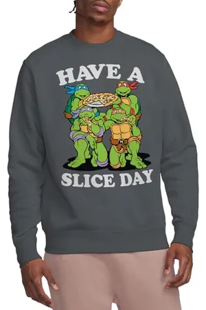 Teenage Mutant Ninja Turtles TMNT Have a Slice Day Crew Sweatshirt Maillot de survêtement, , L Mixte