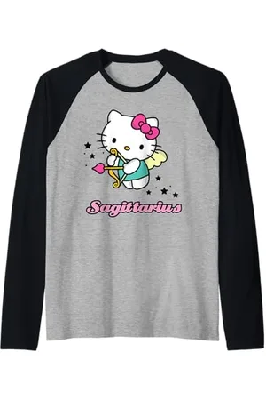 Hello Kitty Sagittarius Star Sign Manche Raglan