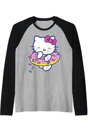 Hello Kitty Bonjour Kitty Donut Manche Raglan