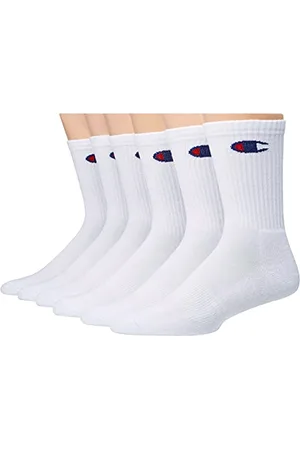 Champion 6-Pack Logo Ankle Socks Chaussettes Crew, , Shoe Size: 12-14 Homme