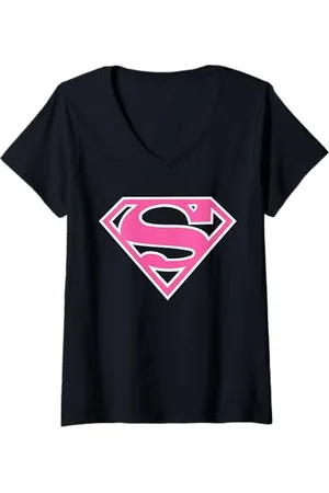 DC Comics Originals Femme Logo DC Supergirl classique T-Shirt avec Col en V