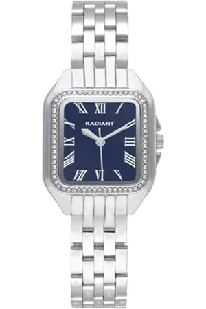 Radiant Collection Bahamas - Montre analogique pour Femme. Montre Bracelet avec Cadran Bleu et Bracelet en Acier. Taille 28 mm. 3ATM.