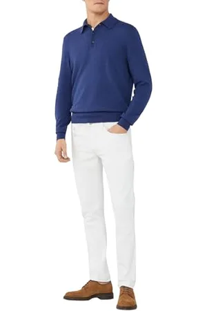 Hackett Gmd Texture Chino Jean, Beige (Ecru Blanc), 33W/34L Homme