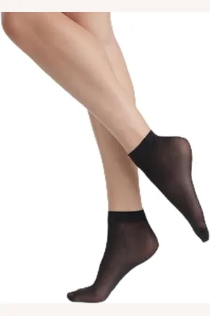 Dim Socquettes Femme Good Semi Opaque Fils Recyclés x2, Noir, 35-41