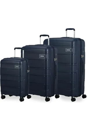 American Tourister SkyMax - Ensemble de valises à 3 pièces, Bleu (Bleu de Minuit)