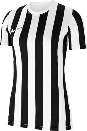 Nike Maillot Striped Division IV en jersey pour femme S/S, Femme, CW3816-100, Blanc/noir, s