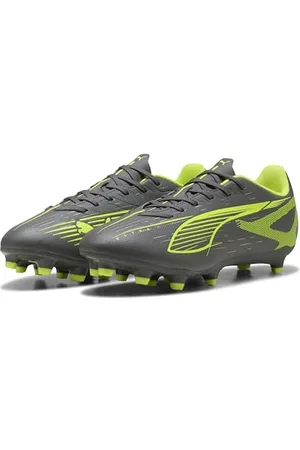 PUMA Mixte Ultra 5 Play FG/AG Chaussure de Football, Matte Aged Silver-Yellow Alert Aged Silver, 44 EU