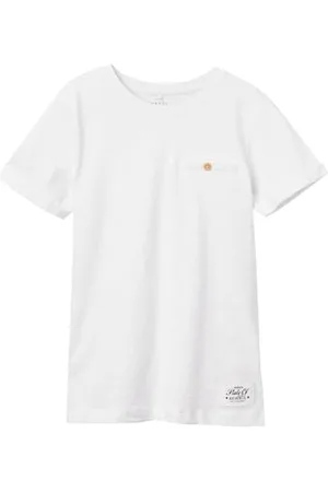 NAME IT Nkmvincent SS Top F Noos T-Shirt, Blanc, 104 cm Garçon