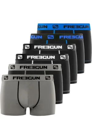 Freegun Boxer Enfant Coton, Calecon Garçon, Confortable et Hypoallergénique (Lot de 6) 10 ans/12 Ans