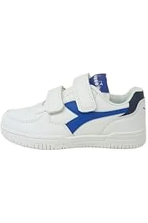 Diadora Raptor Low PS Chaussure de Gymnastique, WHT/Surf The Web/Peacoat, 34 EU