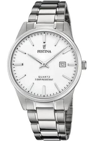 Festina Montre Classics Argent, Bracelet en Acier, Homme