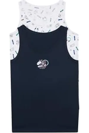 DeFacto B8410A8 Débardeur pour Enfants Et Garçons - Chemise sans Manches Élégante Et Confortable pour Les Enfants Actifs, Blue