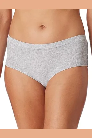Schiesser Panty Organic Cotton-Pure Rib sous-vêtements Hispter, Gris chiné_179884, 44 Femme