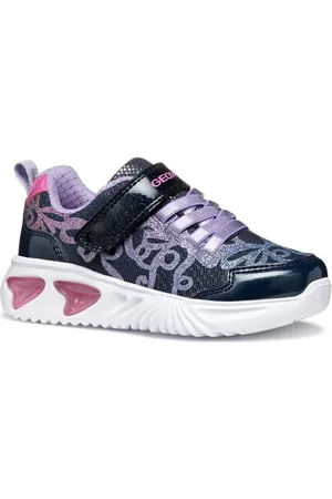 Geox J Assister Girl A Basket, Navy/Lilac, 36 EU
